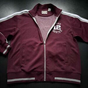 Vintage  Texas A&M‎ Aggies adult small Full Zip Maroon track Jacket #12 varsity